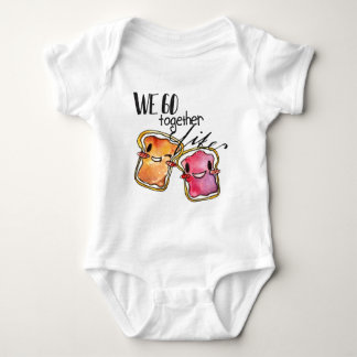 Wir gehen zusammen wie Erdnussbutter und Gelee Baby Strampler