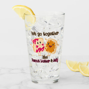 Wir gehen zusammen wie Erdnussbutter und Gelee Glas