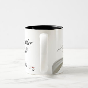 Wir gehen zusammen wie Milch und Cookies Zweifarbige Tasse