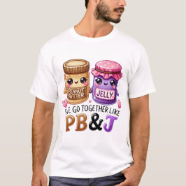 Wir gehen zusammen wie PB & J für Velentine's Day T-Shirt