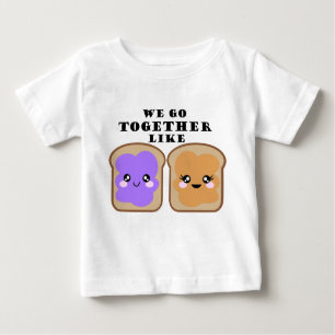 Wir gehen zusammen wie PB u. J Baby T-shirt
