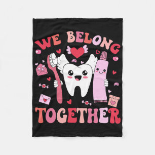 Wir gehören Zähne Dental Zahnarzt Valentinstage  Fleecedecke