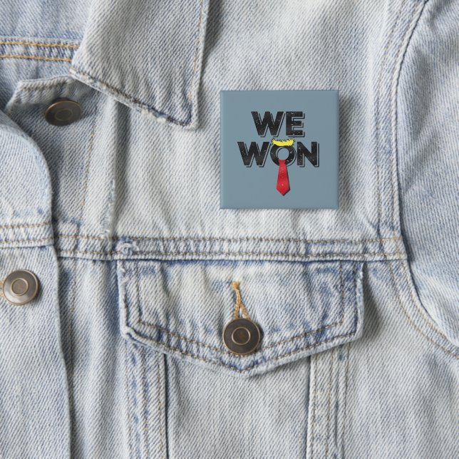 Wir gewinnen Donald Trump 2024 Button (Beispiel)