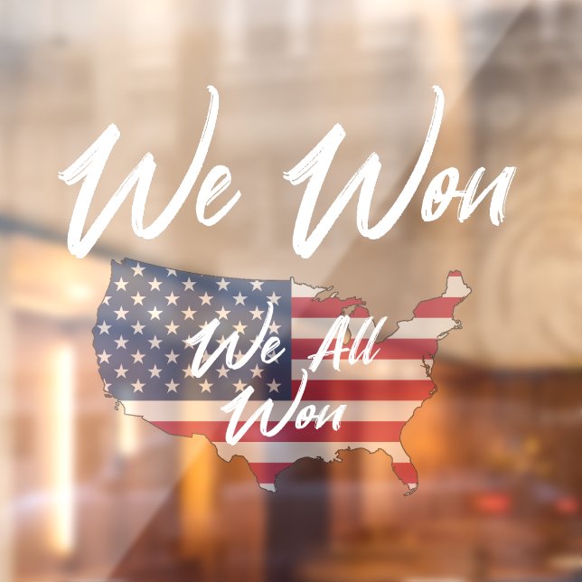 Wir gewinnen fensteraufkleber (Blatt 2)