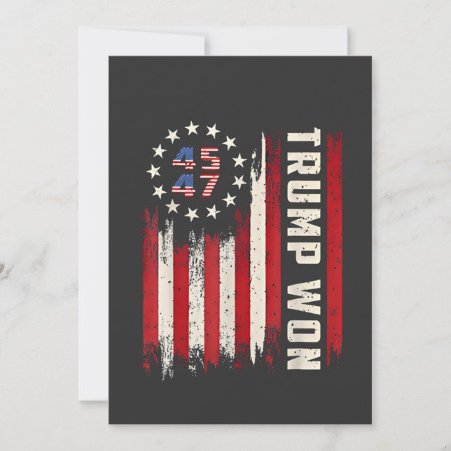 Wir gewinnen TRUMP INAUGURATION American Flag Einladung (Vorderseite)