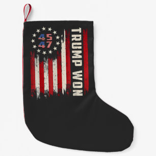 Wir gewinnen TRUMP INAUGURATION American Flag Kleiner Weihnachtsstrumpf