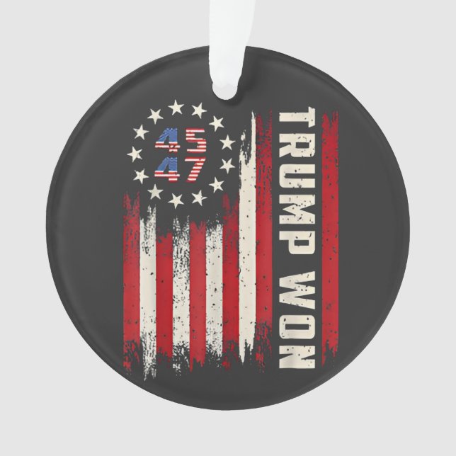 Wir gewinnen TRUMP INAUGURATION American Flag Ornament (Vorderseite)