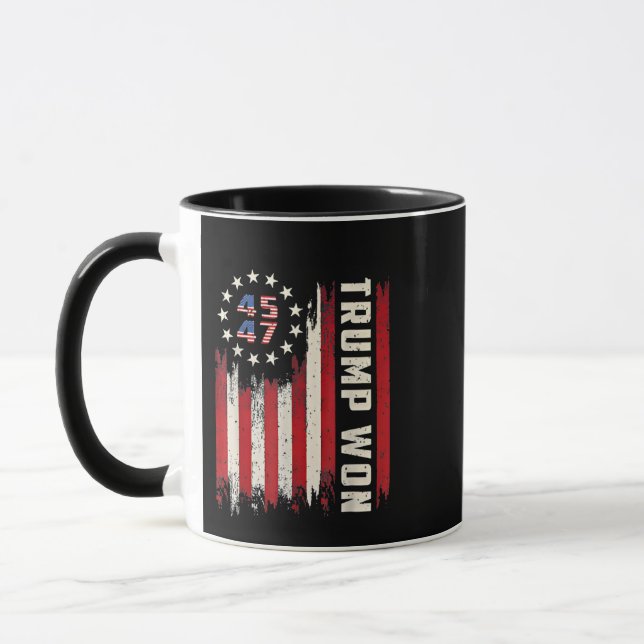 Wir gewinnen TRUMP INAUGURATION American Flag Tasse (Links)