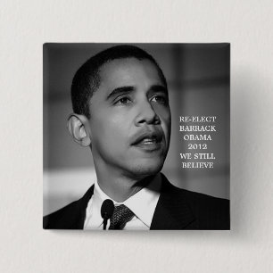 WIR GLAUBEN NOCH OBAMA FÜR PRÄSIDENTEN 2012 KNOP BUTTON