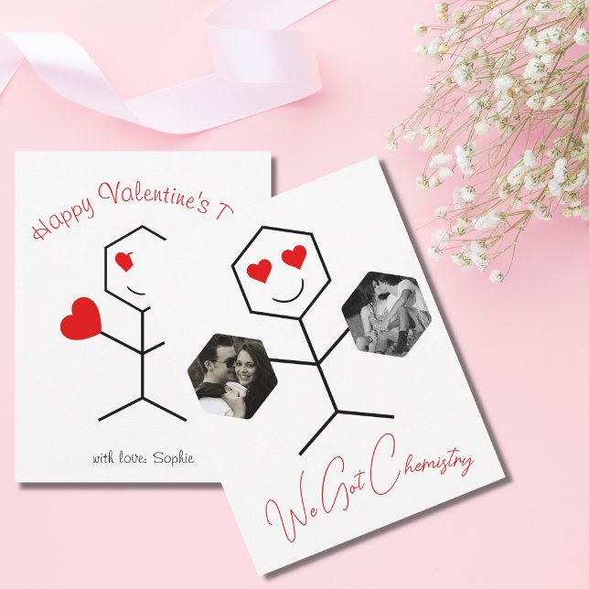 Wir Got Chemie Moderne Foto Valentinstag Card (Von Creator hochgeladen)