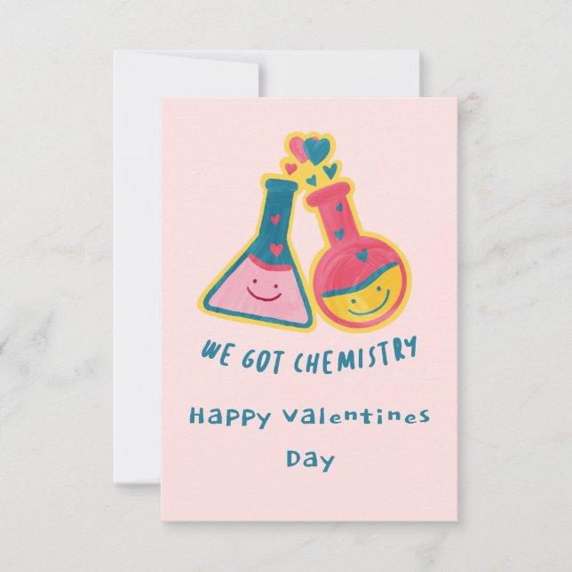 Wir got Chemie Valentinstag Einladung (Vorderseite)