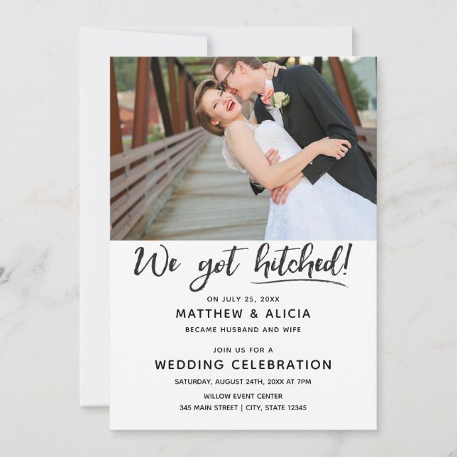 Wir Got die Heiratsankündigung Einladung (Vorderseite)