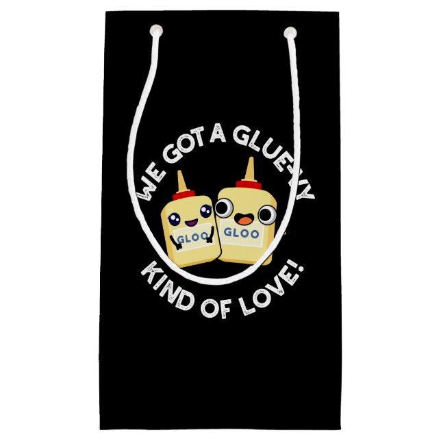 Wir Got eine Art Klebstoff-Klebstoff-Leim, schwarz Kleine Geschenktüte (Vorderseite)