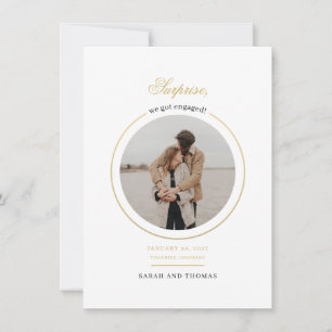 Wir Got eine Verlobte, moderne Foto-Engagement-Par Einladung