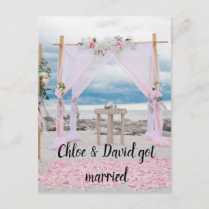 Wir got verheiratet! Ankündigung der Ehe Postkarte