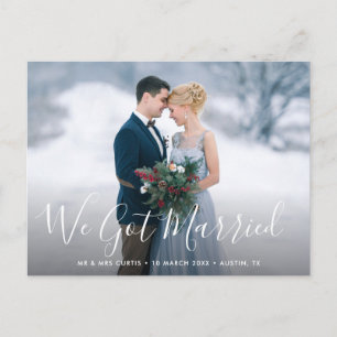 WIR GOT VERHEIRATET   Hochzeitserklärung Postkarte