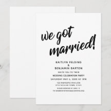 "Wir Got Verheiratet!" Script-Hochzeitsempfang