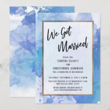 Wir Got Verheiratete Goldbarren Abstrakt Blue Spla