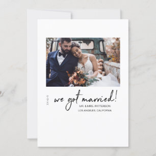 Wir Got Verheiratete Mod Foto Hochzeitsankündigung Einladung