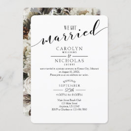 Wir Got Verheiratete Winter-Blume Hochzeitsfeier Einladung