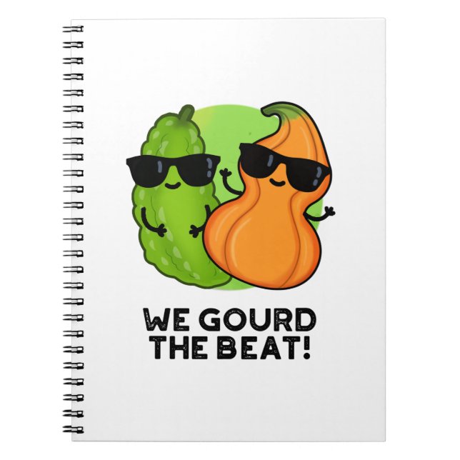 Wir gourten den Beat Funny Veggie Pun Notizblock (Vorderseite)