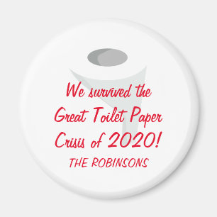 Wir haben 2020 überlebt! Name der Familie Funny Qu Magnet