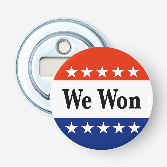 Wir haben 2026 Wahlen gewonnen Flaschenöffner (Vorderseite)