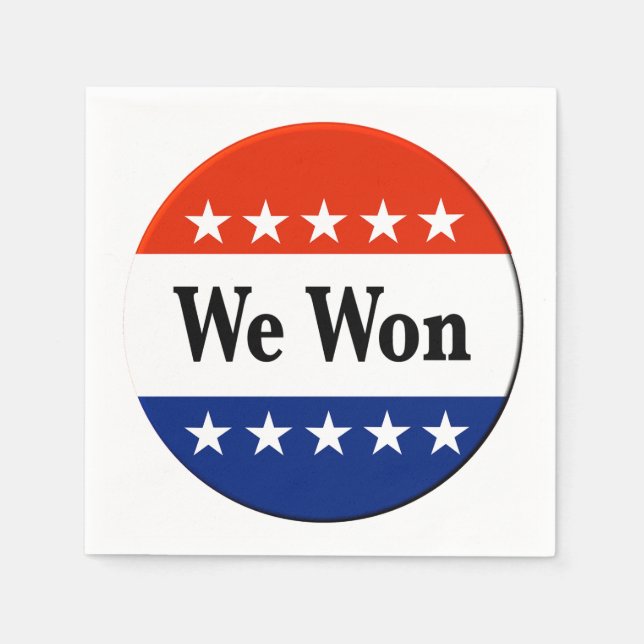 Wir haben 2026 Wahlen gewonnen Serviette (Vorderseite)
