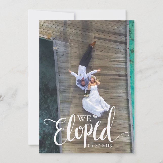 Wir haben Ankündigung nach der Hochzeit gefeiert (Vorderseite)