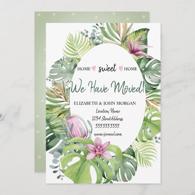 Wir haben bewegte, tropische Blume Blätter (Vorne/Hinten)