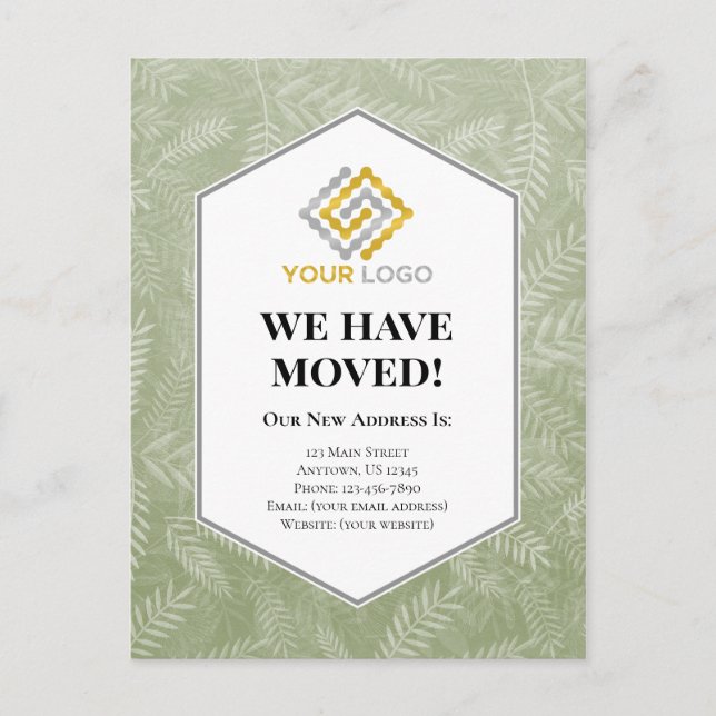 Wir haben Bewegung Ankündigung Grüne Fernen versch Postkarte (Vorderseite)