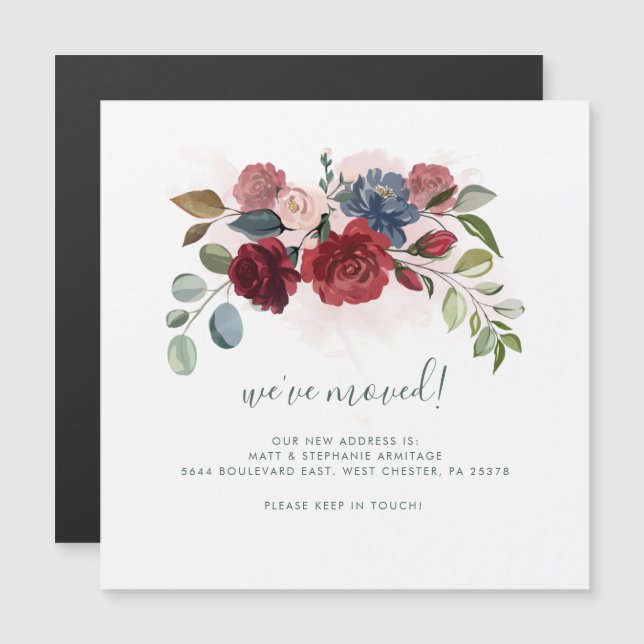 Wir haben blühende, duftige Blumen bewegt Magnetkarte (Vorne/Hinten)