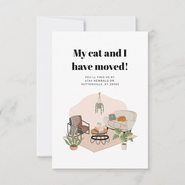 Wir haben Boho neue Ankündigung zur Adressenversch (Vorderseite)