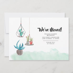 Wir haben Boho-Pflanze neue Zuhause-Ankündigung Ankündigung