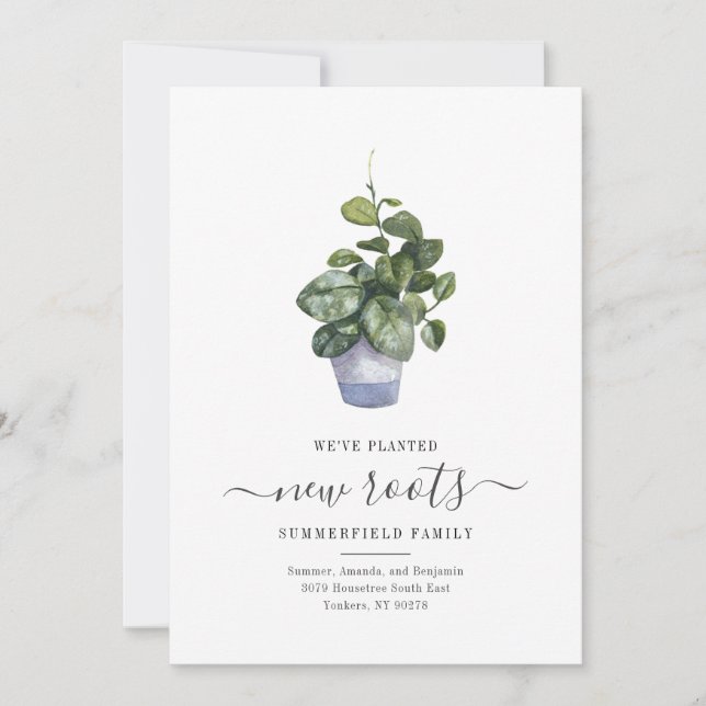 Wir haben Boho Script New Roots Botanical Moving u (Vorderseite)