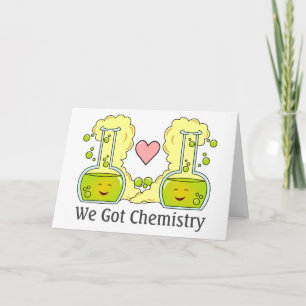 Wir haben Chemie Feiertagskarte