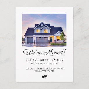 Wir haben das Adresswechsel-Foto geändert Ankündigungspostkarte