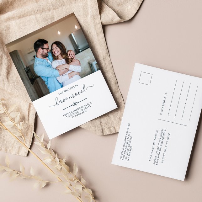 Wir haben das Adresswechsel-Foto verschoben Ankündigungspostkarte (Von Creator hochgeladen)