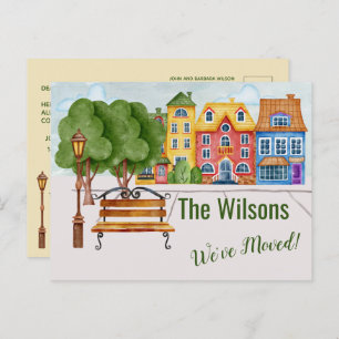 Wir haben das bunte Stadtleben-Budget verschoben Ankündigungspostkarte