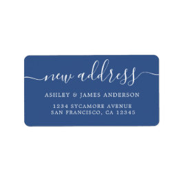 Wir haben das Classic Blue New Address Label versc Adressaufkleber