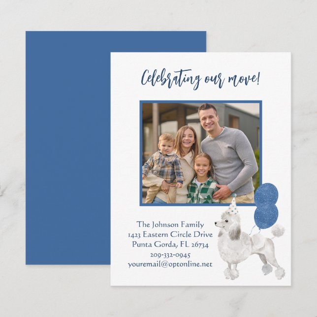 Wir haben das Foto der Familie Poodle verschoben Ankündigung (Vorne/Hinten)