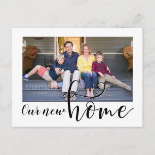 Wir haben das Foto "New House Address Change" Ankündigungspostkarte