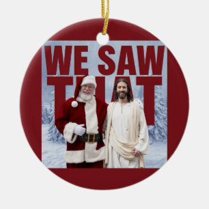 WIR HABEN DAS GESEHEN! Der Weihnachtsmann und Jesu Keramik Ornament