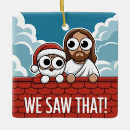 WIR HABEN DAS GESEHEN! Der Weihnachtsmann und Jesu Keramikornament