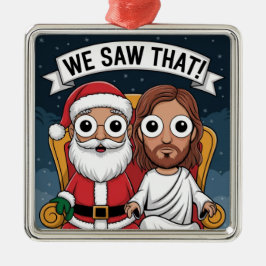 WIR HABEN DAS GESEHEN! Der Weihnachtsmann und Jesu Ornament Aus Metall