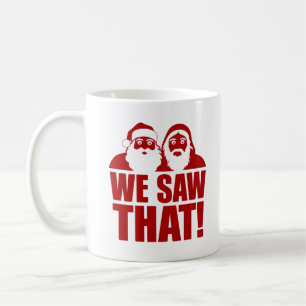WIR HABEN DAS GESEHEN! Santa und Jesus beobachten  Kaffeetasse