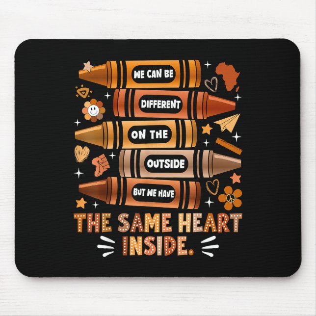 Wir haben das gleiche Herz Black History Month Afr Mousepad (Vorne)