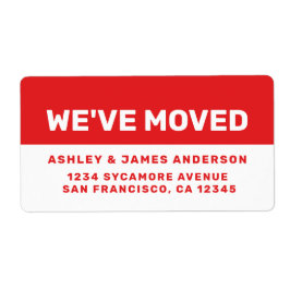 Wir haben das hellrote weiße neue Adressetikett ve