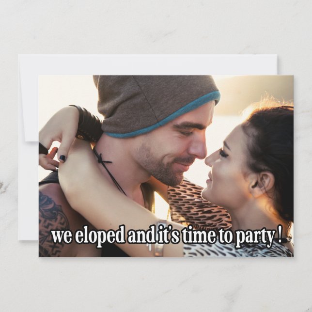 Wir haben das moderne Hochzeitssemble-Foto Ankündigung (Vorderseite)