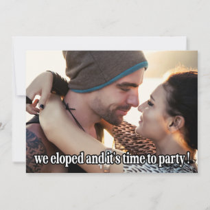 Wir haben das moderne Hochzeitssemble-Foto Ankündigung